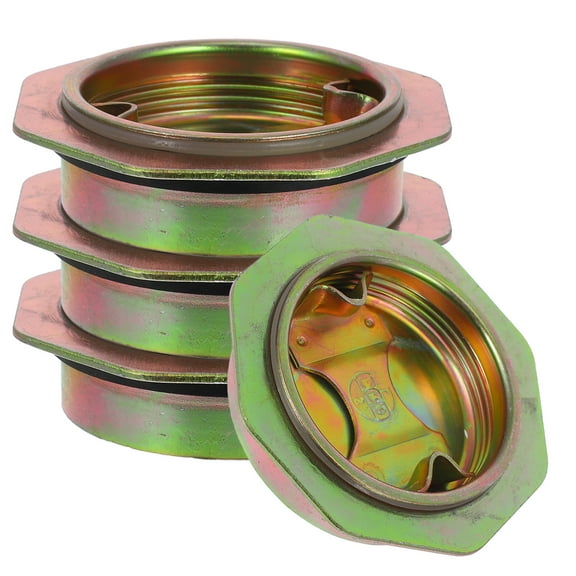 Homoyoyo Drum Bung Plug Water Barrel Cover Golden Galvanized Iron 4Pcs For Industrial Users
