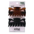 thumbnail image 2 of (2 pack) Scunci No-Slip Grips Thick Hair Large Jaw Clips, Assorted Colors, 2-Piece, 2 of 2