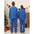 thumbnail image 3 of 2Pcs Family Matching Christmas Pajamas Sets Silk Satin Clothes Parent-Child Cute Print Sleepwear Pjs For Couples/Women/Men/Kids, 3 of 7