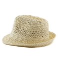 thumbnail image 6 of Men Hand‑Woven Paper Straw Fedora Hat Hollow Knit Sun Hat Wide Brim Breathable Outdoor Beach Travel Vacation Sun‑Shade Head‑Accessory for Adults, 6 of 7