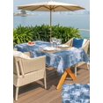 thumbnail image 5 of Outdoor Tablecloths with Umbrella Hole & Zipper, Modern Blue 54x80 Inch Tablecloth Rectangle, Vintage Abstract Art Contemporary Waterproof Table Cloth, Patio/Pool/Picnic Table Covers, 5 of 8