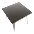 thumbnail image 3 of 30" Antique Brown Square Austin Industrial Dining Table, 3 of 5