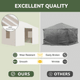 thumbnail image 6 of Aoxun Winter Cover 10' x 12' for Hardtop Gazebos,Outdoor Gazebo Cover with Sidewalls and Mesh Windows, All Season Waterproof Enclosed Canopy Covers, White(Gazebo not Included), 6 of 9