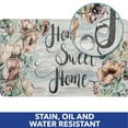thumbnail image 3 of SoHome Cozy Living Home Sweet Home Floral Anti-Fatigue Kitchen Mat, Grey/Blue, 17.5"x30", 3 of 13