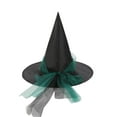 thumbnail image 2 of Xuety Witch Hat Halloween Decoration Witch Party Lace Hat Festival Party Cornered Wide Hat, 2 of 4