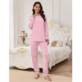 thumbnail image 6 of Ekouaer Pajamas Set for Women Soft Comfy Pjs Sets Long Sleeve Sleepwear Loungewear, 6 of 6