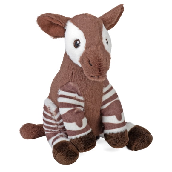 Wild Republic Splendors Eco Okapi, Stuffed Animal, 6 inch, Plush Toy, Fill is Spun Recycled Water Bottles