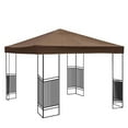 thumbnail image 2 of Single Tier Gazebo Canopy Replacement Top Cover 10'X10' Gazebo Canopy Top Replacement for Shop Garden Patio Yard Outdoor, 2 of 6