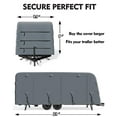 thumbnail image 3 of Travel Trailer RV Cover, Windproof Camper Cover with Extra-Thick 6 Layers Anti-Uv Top Panel, 2Pcs Extra Straps & 4 Tire Covers,Breathable, Water-Proof, Fits 27'-30' Motorhome, 3 of 6