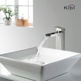 thumbnail image 2 of Kibi Waterfall Single Handle Bathroom Vessel Sink Faucet, 2 of 3