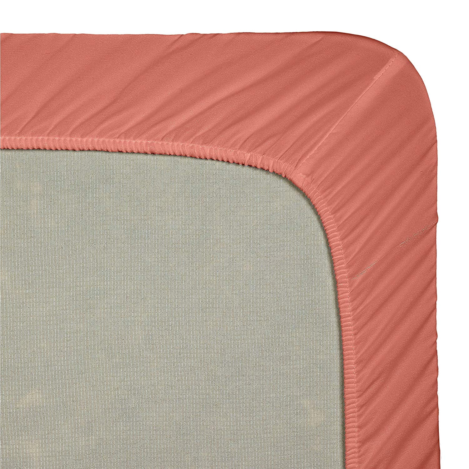 Clara Clark Premier 1800 Collection Single Microfiber Fitted Sheet, King Size, Orange