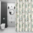 thumbnail image 4 of Summer Daisy Shower Curtain for Bathroom Decor, Eucalyptus Leaves Flower Farmhouses Retro Waterproof Fabric Shower Curtain, 72"x78" Set with 12 Hooks, 4 of 9