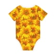 thumbnail image 2 of Daiia 3D Sunflowers Printed Unisex-Baby Short Sleeve Onesies Bodysuits Baby Climbing Clothes Soft and Comfortable Romper with Expandable Shoulder Design-18 Months, 2 of 8