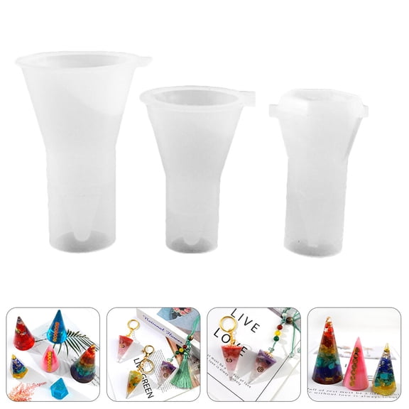 FRCOLOR Cone Shaped Mold 3Pcs Silicone For Diy Enthusiasts