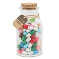 thumbnail image 1 of 100 cápsulas de papel para cartas, cápsulas para mensajes en blanco con botella de vidrio (colores variados), 1 of 14