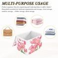 thumbnail image 7 of Foldable Fabric Storage Bin With Handle Collapsible Basket Box Storage With Lid Organizer Tulips in Full Bloom, 7 of 7