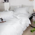 thumbnail image 7 of Dm807T - Twin Size 4 Piece Duvet Cover Set Ruffled Bedding Cotton, 7 of 7