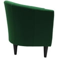 thumbnail image 4 of Fox Hill Trading Windsor 17.5" Traditional Fabric Club Chair in Emerald Green, 4 of 6