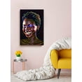 thumbnail image 2 of Awkward Styles African Woman Canvas Prints Portrait Happy Woman Artwork Nifty Bathroom Decor African Wall Art Ready to Hang Picture African Wall Decor Ideas for Office Beautiful Woman Portrait, 2 of 7