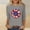 Gray, variant on HOMBOM Womens Tops 3/4 Sleeve 4th of July Stars Print Patriotic Loose Casual Graphic Tees for Ladies
