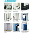 thumbnail image 6 of Mobile Fitting Room, Portable Dressing Room Frame with Curtain and Hook, Changing Room for Clothing Store, Boutiques, Office, Temporary Privacy Space, Easy to Assemble, Black, 39x39x79 inch, 6 of 6