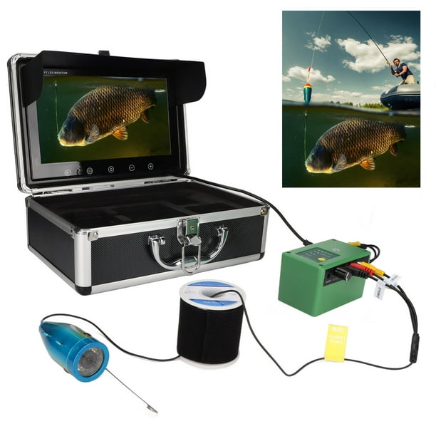 Underwater Camera, Fishing Camera 1000TVL Megapixels 8 To 9h Battery Life  15 Infrared Lamps 30M Waterproof With 10.1in TFT Color Display For Fishing