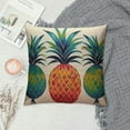thumbnail image 2 of COMIO  Pillow Covers Summer Colorful Fresh Pineapple Tropical Fruit Throw Pillow Case Cushion Cover Outdoor Home Sofa Couch Decorative Square (Colorful Pineapple), 2 of 5