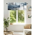 thumbnail image 5 of Navy Blue Grey Abstract Paint Kitchen Valances for Windows Modern Rustic Graffiti Valance Curtains&nbsp; for Kitchen /Living Room/Bedroom/ Bathroom Decor, 42"x12 " ,Rod Pocket 1 Panel,, 5 of 7