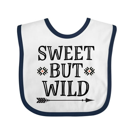 

Inktastic Girls Sweet but Wild Tribal Gift Baby Girl Bib