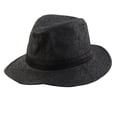 thumbnail image 1 of Men Summer Outdoor Straw Braided Wide Brim Western Style Beach Sunhat Cowboy Hat Black, 1 of 3