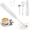 thumbnail image 1 of spumador de leche electrico, Agitador electricoa recargable por USB, Batidora de mano, Batidores de acero inoxidable y 3 velocidades ajustables para café, Café con leche, Capuchino, (Negro), 1 of 5