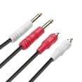 thumbnail image 3 of Dual RCA A Dual Mono 6.35mm Male Audio Cable 2RCA To 2 6.5 DVD Mixer (2m), 3 of 6