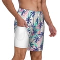 thumbnail image 3 of Balery Palm Leaves Mens Swim Trunks Swim Shorts for Men Quick Dry Inseam Beach Shorts with Compression Liner Pocket-Medium, 3 of 9