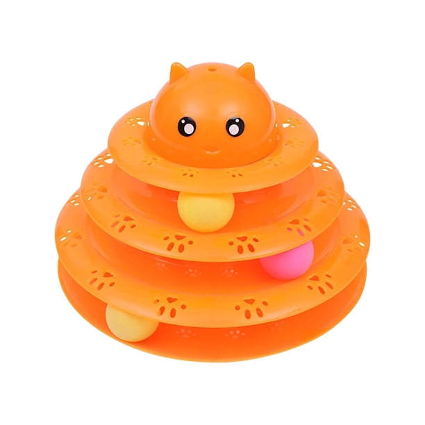 Cat Toy, Interactive Cat Toy, Cat Turntable, Cat Ball Puzzle, Cat Toy Ball Game with 3 Balls