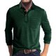 thumbnail image 1 of Camisa de manga larga con solapa para hombre, otoño-invierno - Cuello abotonado, rayas, oversize - Poliéster y spandex - Tallas S-XXXL, 1 of 6