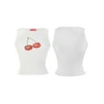 thumbnail image 2 of Michellecmm  Women's Summer Crop Tank Tops Fruit Print Crew Neck Slim Vest, 2 of 9