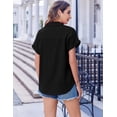 thumbnail image 3 of Zeagoo Short Sleeve Blouses for Women Summer Tops Collared Button Down Shirts Office Work Clothing, 3 of 6
