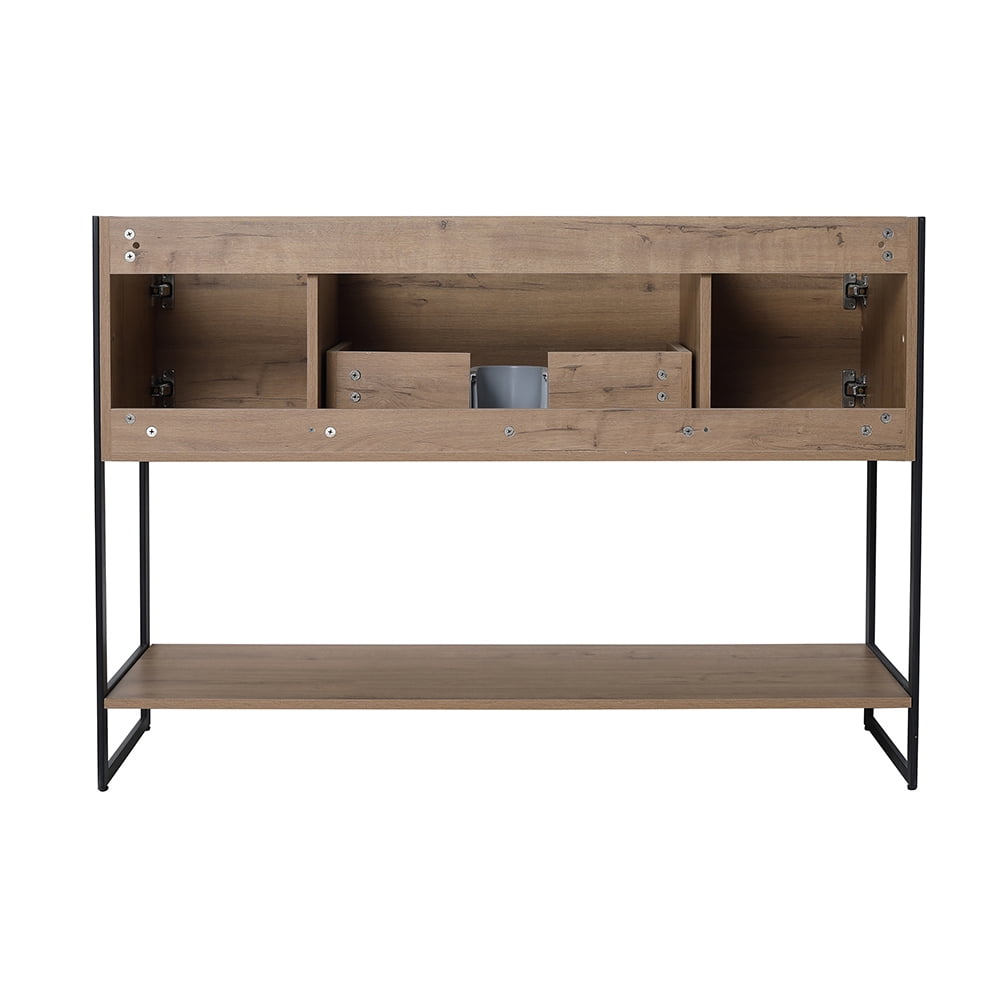 Kepooman 47" Modern Floating Bathroom Vanity, Free Standing Cabinet with Doors and Drawer, Imitative Oak Kepooman 47" Modern Floating Bathroom Vanity, Free Standing Cabinet with Doors and Drawer, Imitative Oak