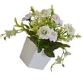 thumbnail image 4 of Artificial Potted Flower Lifelike Fake Cloth Flower Plastic Flowerpot Simulation Floral Decor  Red, 4 of 7