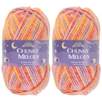 JubileeYarn Chunky Melody Yarn - 100g/Skein Bulky Wool Blend - Birthday Party - 2 Skeins