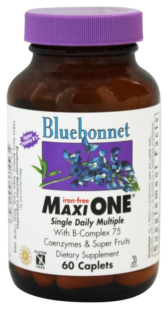 Bluebonnet Maxi One, Iron Free, 60 Ct