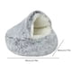 thumbnail image 4 of Cama de felpa para mascotas, cojín redondo para gatos, cesta para casa de gatos, saco de dormir (gris 40*40cm), 4 of 6