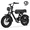 Black & Gray, variant on Blaze Retro Electric Bike for Adults, 16"x4.0 Fat Tire Vintage E‑Bicycle, 500W Hub Motor 25MPH(Peak 1200W), 48V 10.4Ah Removable Battery, Dual Shock Absorption,Blue