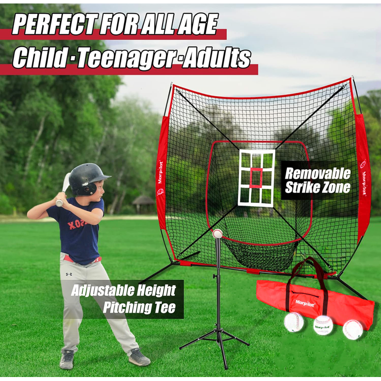 Filet Baseball Filet D'entraînement GoSports Baseball Et Softball - 2,1x2,1m - Couleurs Équipe Filet Transportable Sport
