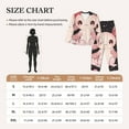 thumbnail image 4 of Logiee Cute Axolotl Sakura Blossoms Print Womens Pajamas Set,Long Sleeve Sleepwear,Button Down Lounge Set 2 Pieces,Soft Nightwear Pjs Set-, 4 of 7