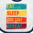 thumbnail image 4 of Inktastic Disc Golfer Eat Sleep Disc Golf Repeat Boys or Girls Baby Bib, 4 of 4