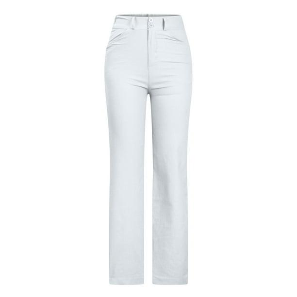 Pantalones de Pierna Ancha Para Mujer, de Moda, Informales, de Color Sólido, Divididos, A Media Cintura, Sueltos, Sin Cinturón, Elásticos, Pantalones Largos de Pierna Ancha Odeerbi ODB131115