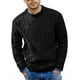 thumbnail image 4 of Suéter rosa para hombre, suéter de otoño e invierno de color sólido, suéter de punto con flores retorcidas para hombre, 4 of 6