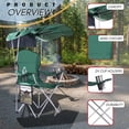 thumbnail image 6 of 2-Pack Portable Folding Camping Chairs with Canopy Shade, Beach Chair for Adults, Durable Weather Resistant 600D Oxford Cloth, Camping Chair with Canopy for Outdoors, 6 of 6