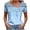 A-Blue, variant on Asymmetrical Neck Tops for Women Lapel Collared Summer Short Sleeve Dressy Casual Work Business Blouse Loose Fit Basic Tunic T-Shirts